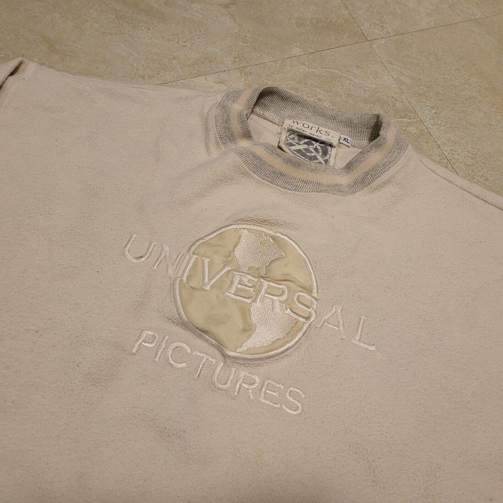 VTG 90s Universal‎ Pictures Studios Mens XL Fleece Crewneck Sweatshirt